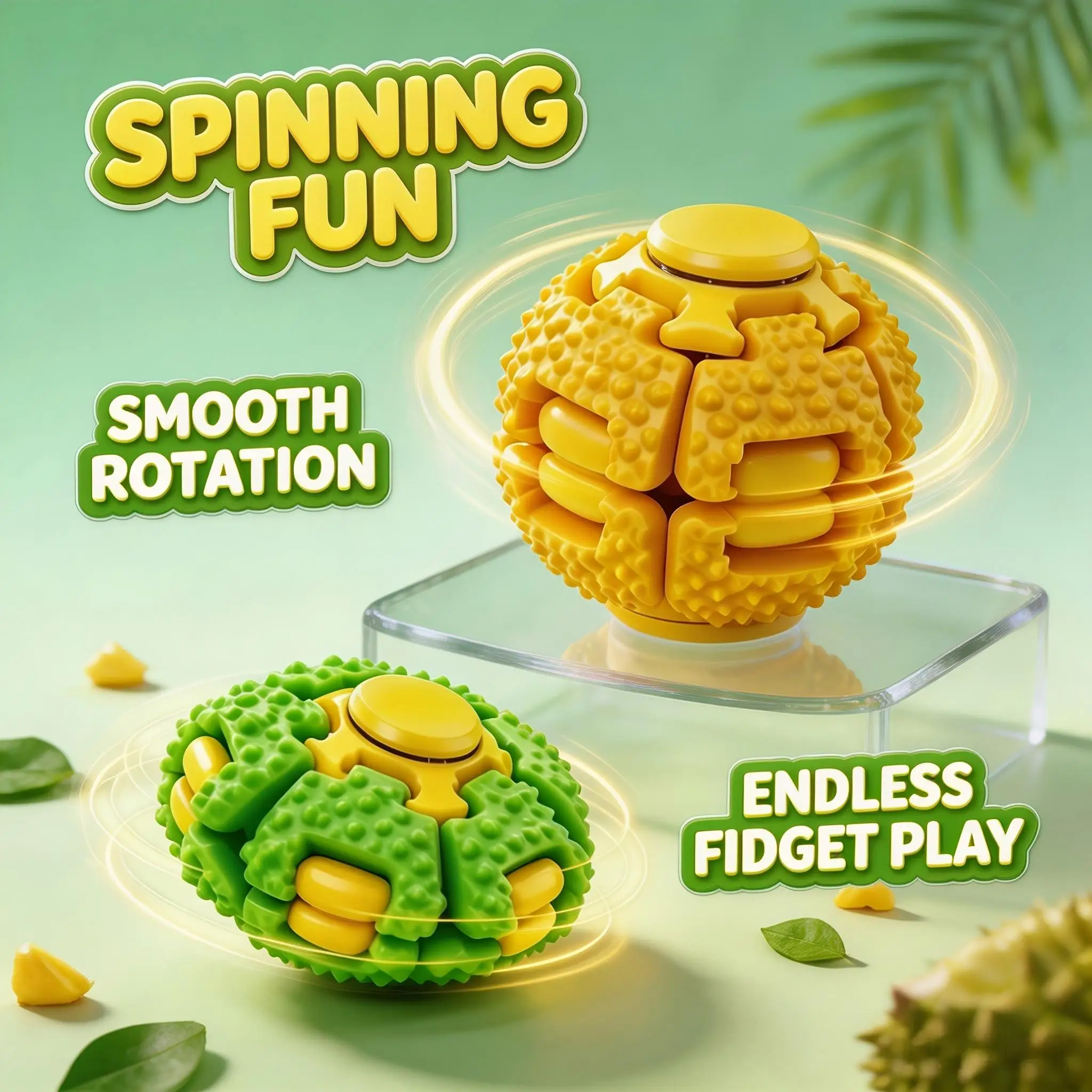 Durian Shape Fidget Spinner Ba - đánh giá và giá Fidget Spinner Bearing