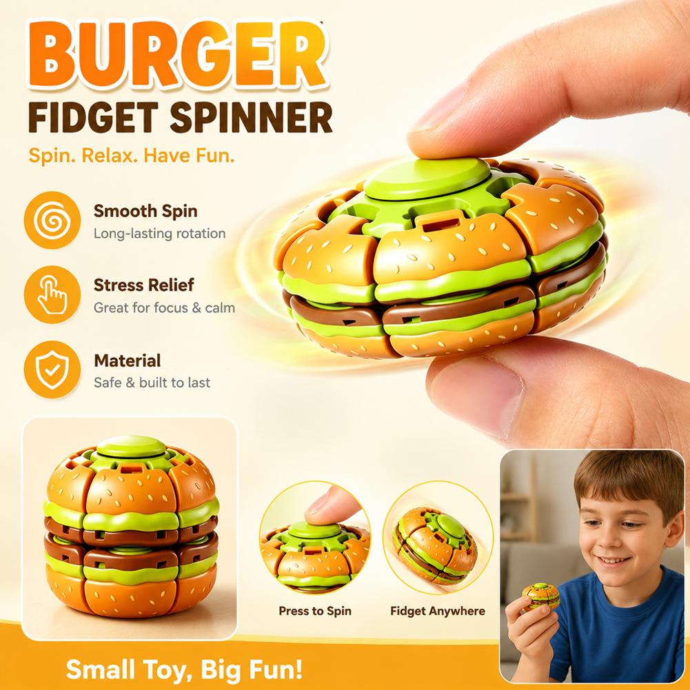 Humburger Fidget Spinner Toy R - đánh giá và giá Fidget Spinner Bearing