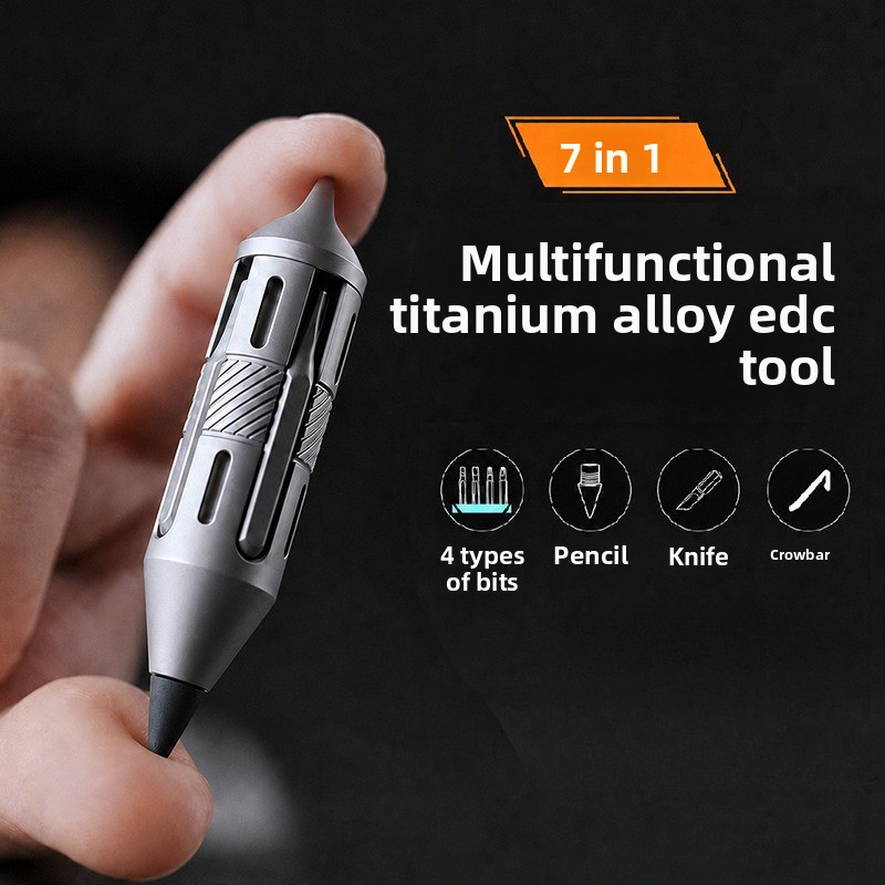 7 in 1 Titanium EDC Multi Tool - đánh giá và giá Titanium Pry Bar